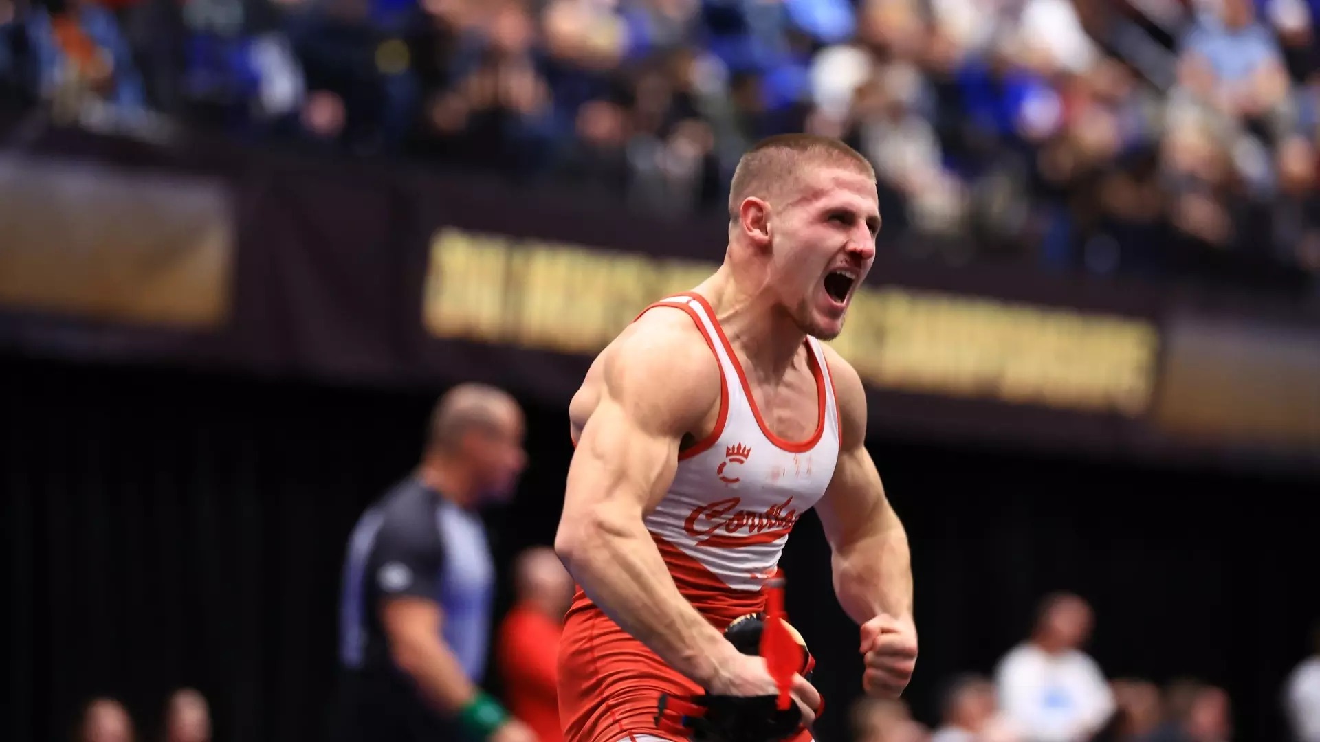 Angelo Centrone Secures All-America Honors with 2-1 Record on Day 1 of NCAA Championships
