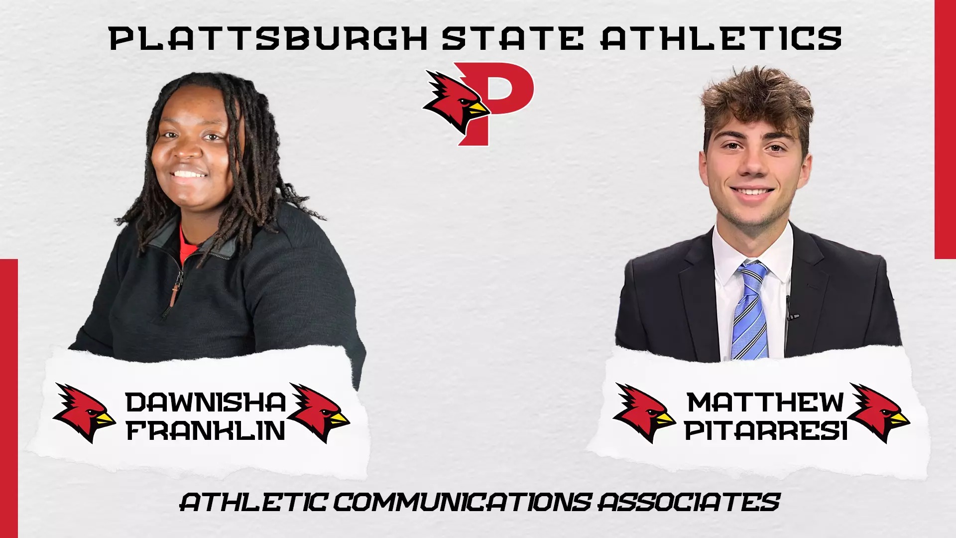 Dawnisha Franklin, Matthew Pitarresi Named Athletic Communications Associate at Plattsburgh State
