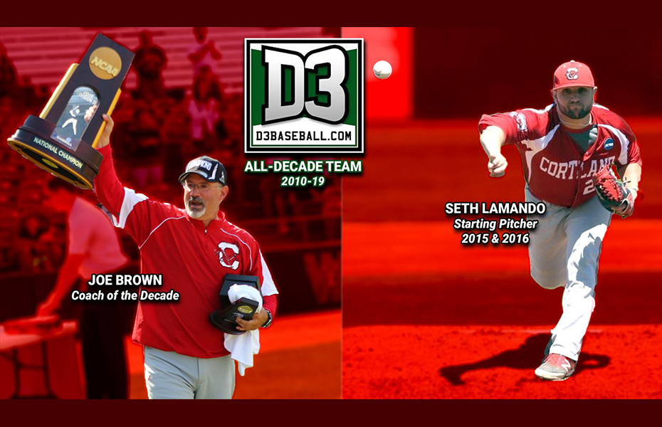 Brown and Lamando Earn D3baseball.com All-Decade Honors