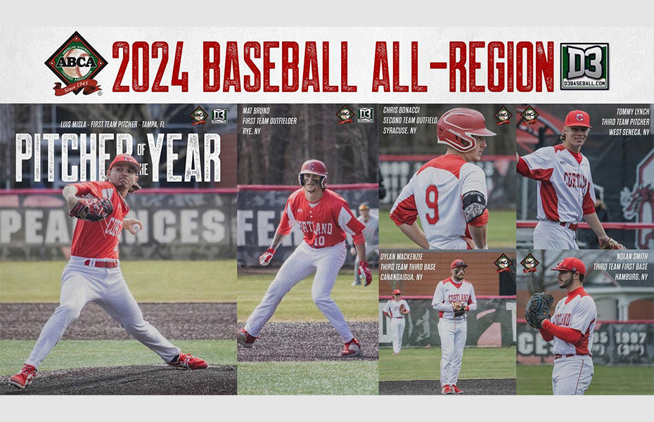 Cortland Earns Six Baseball All-Region Honors; Misla Regional Pitcher of the Year