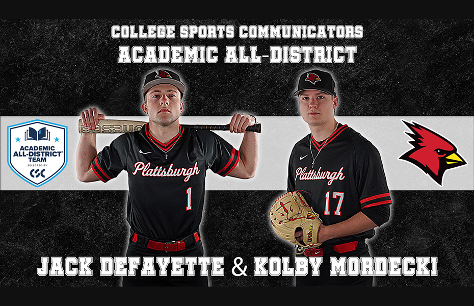 Plattsburgh's Defayette and Mordecki Earn CSC Academic All-District Baseball Honors
