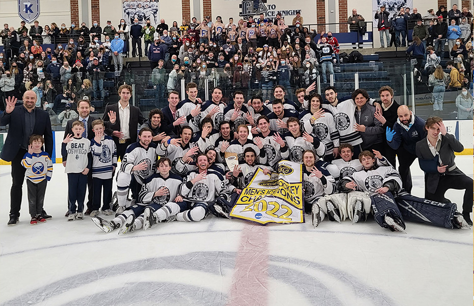 Geneseo Wins 2022 SUNYAC Men's Ice Hockey Title