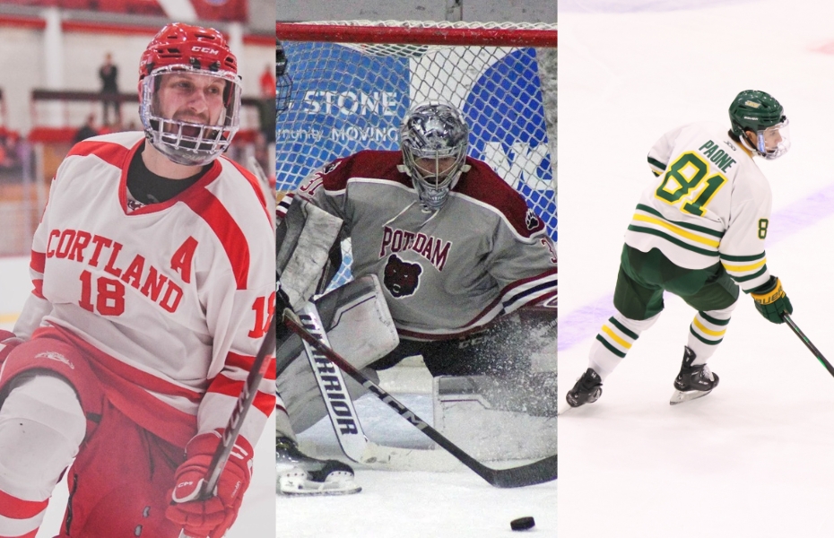 Berke, Werber and Paone Take Home SUNYAC Men's Ice Hockey Weekly Honors