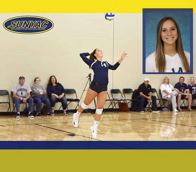 Geneseo's Cergol awarded SUNYAC Volleyball Athlete of the Week