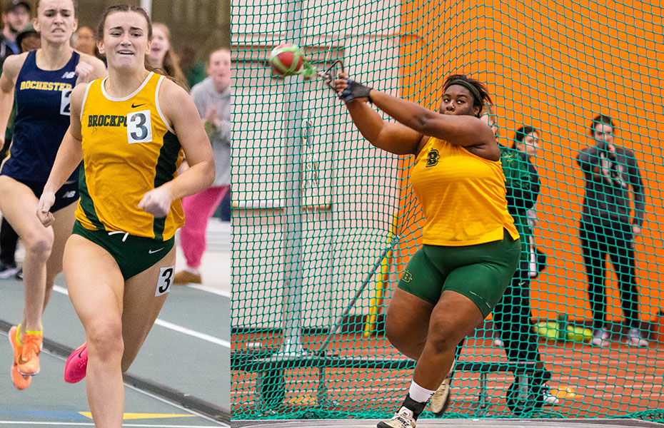 Metz and Crockett Earn SUNYAC Women's Indoor Track & Field Weekly Honors