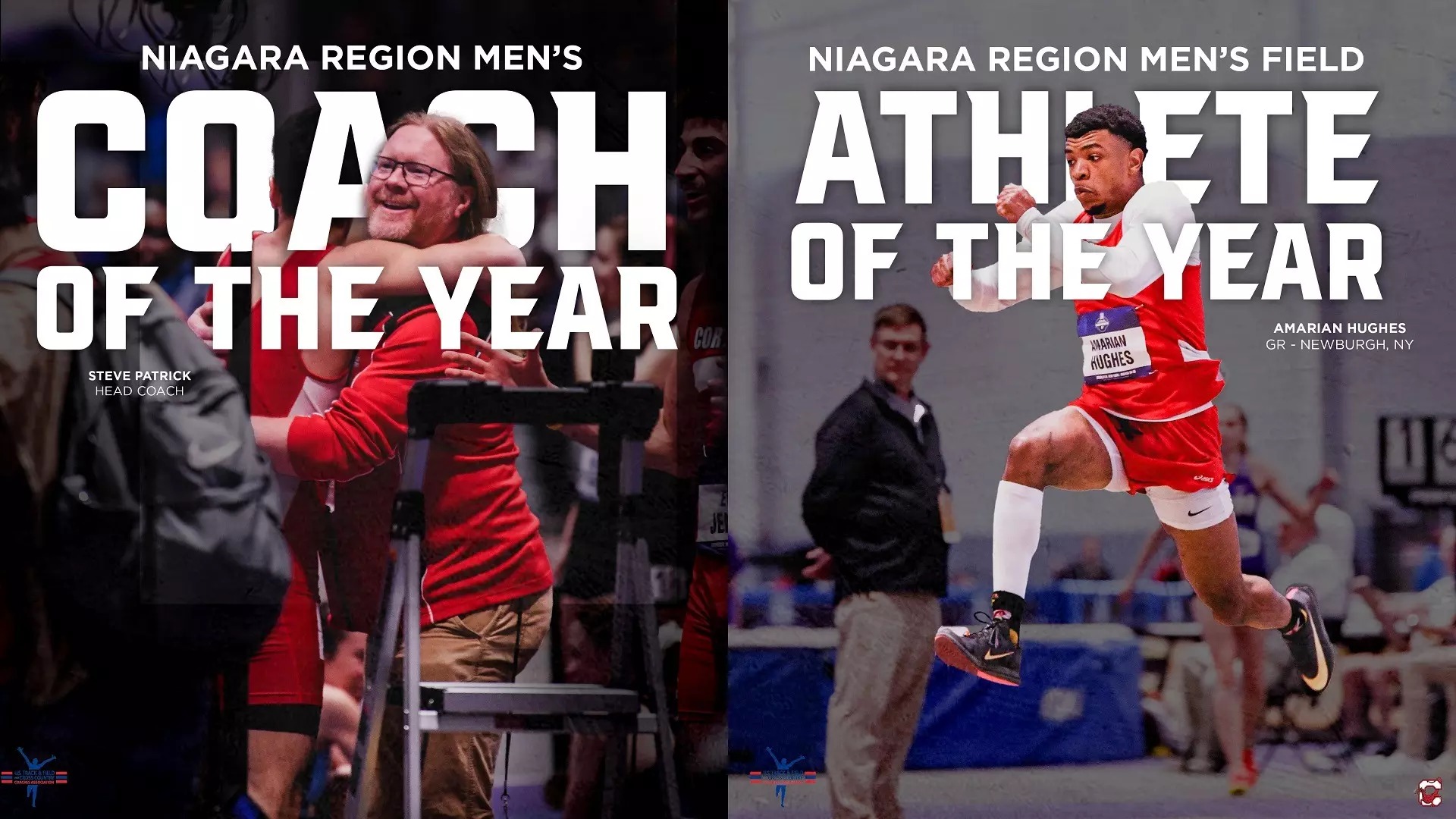 Cortland's Hughes and Patrick Earn USTFCCCA Niagara Region Awards