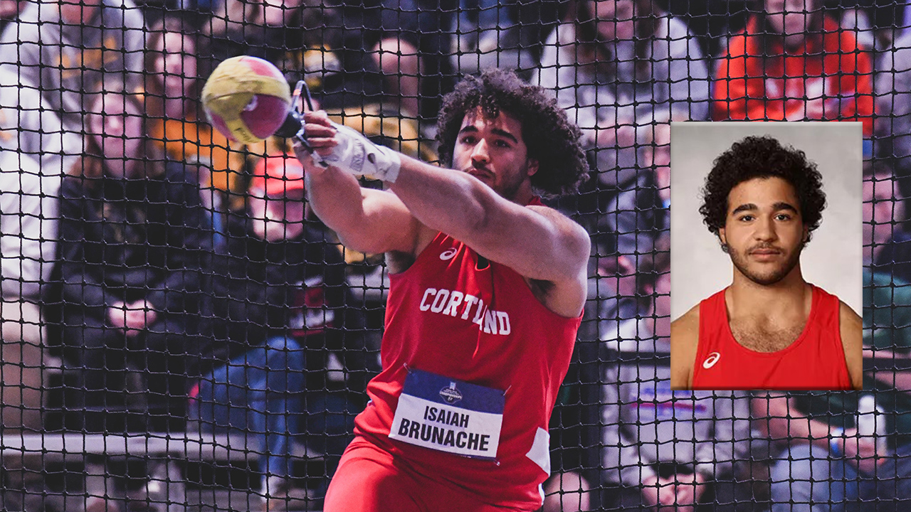 Isaiah Brunache Wins 2025 SUNYAC Men's Indoor Track & Field Scholar Athlete of the Year Award