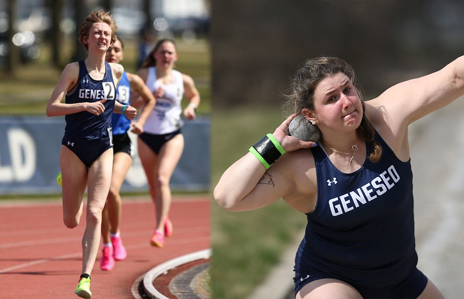 Hirschkind and Connor Tabbed SUNYAC Women's Track and Field Athletes of the Week