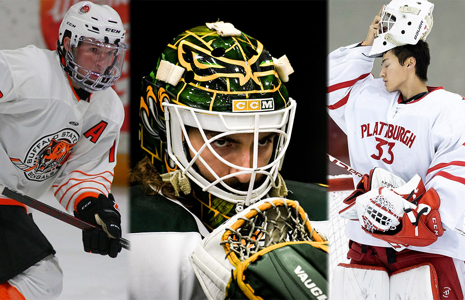 Glamos, Egbert and Shiller Recognized with SUNYAC Men's Ice Hockey Weekly Honors