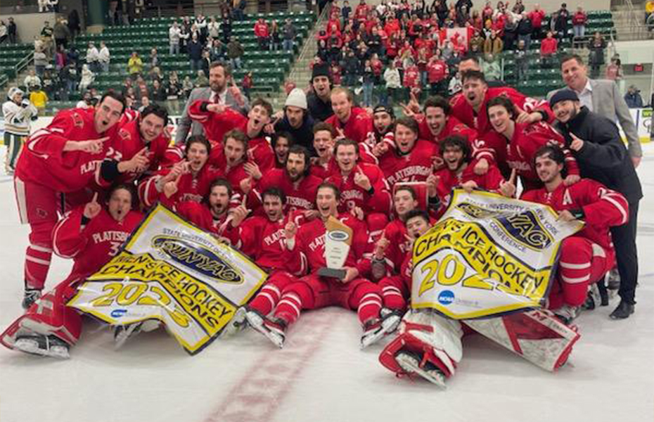 Plattsburgh Captures 2023 SUNYAC Ice Hockey Championship Title