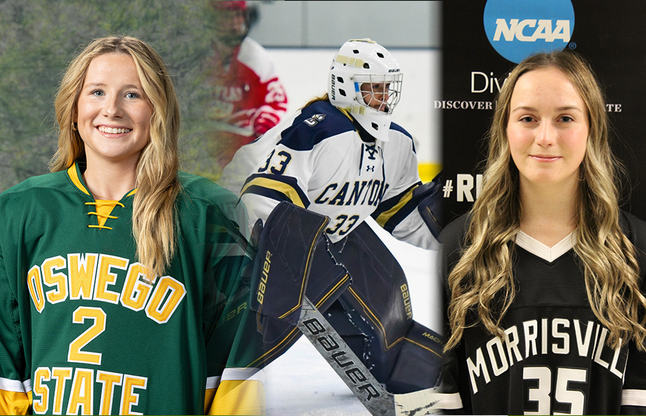Hull, Lenihan, Colbow Tabbed SUNYAC Women's Ice Hockey Athletes of the Week