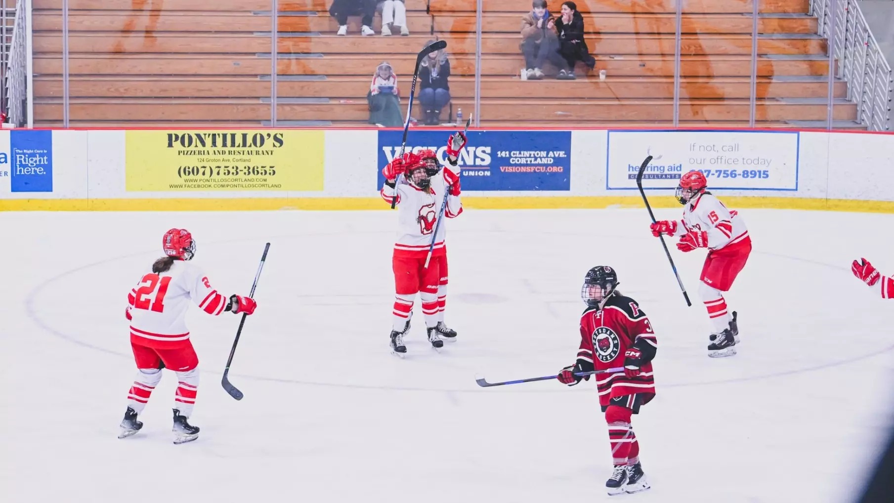 Aneborn's Hat Trick Leads Red Dragons to 4-1 Win Over Potsdam in SUNYAC Women's Ice Hockey First Round