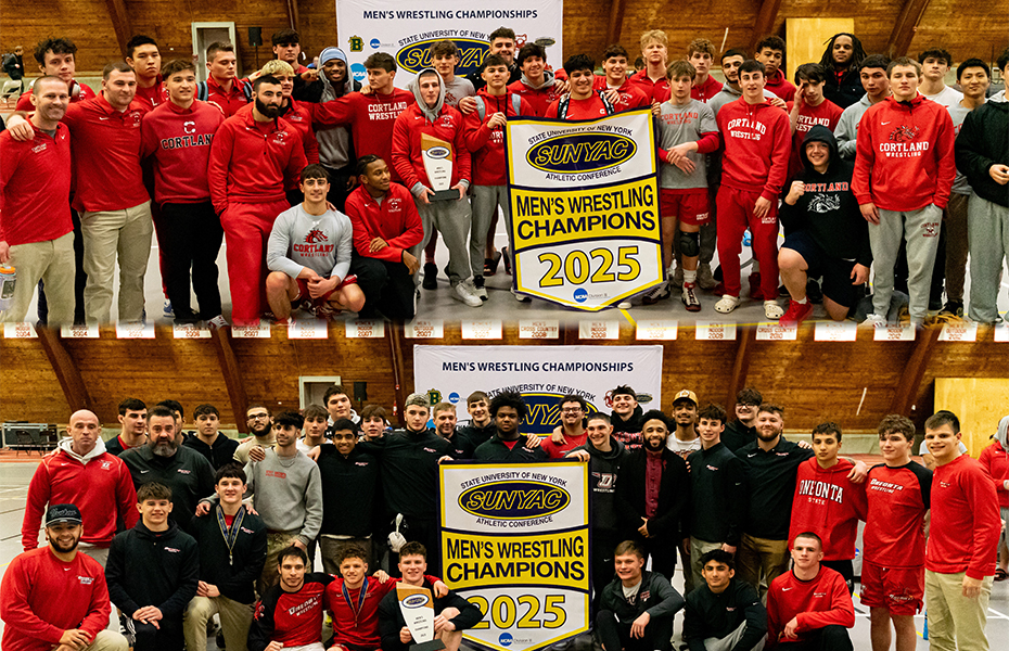 Cortland and Oneonta Take 2025 SUNYAC Men's Wrestling Championship Title