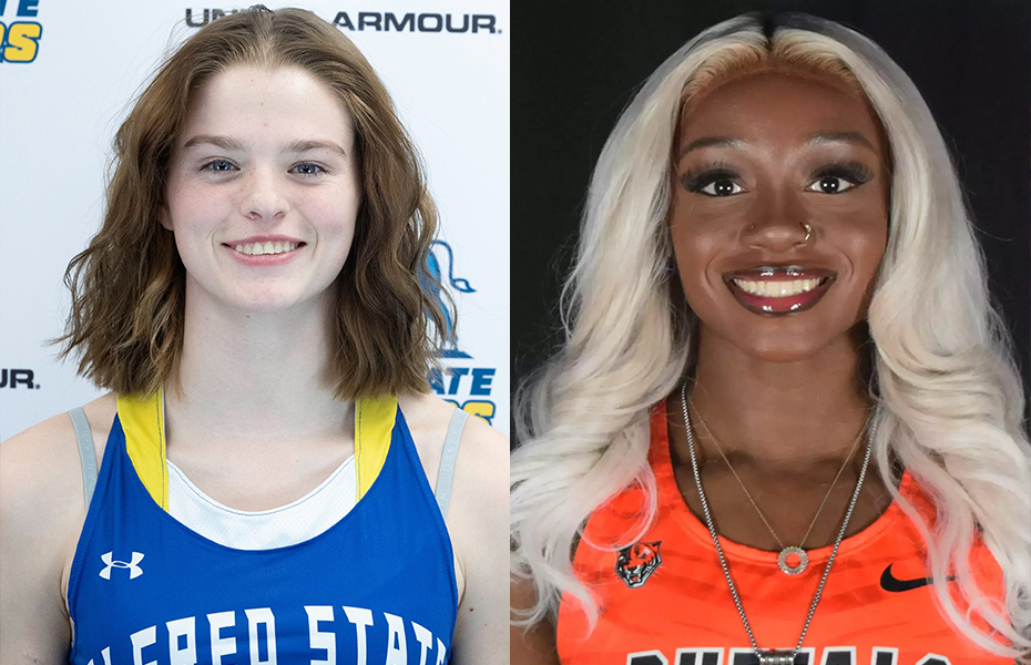 Knaynik and Laster Named SUNYAC Women's Indoor Track and Field Athletes of the Week