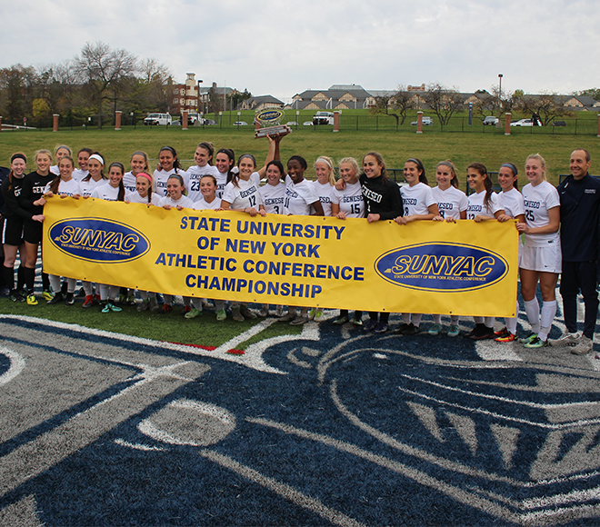 Geneseo wins 2017 women's soccer SUNYAC title