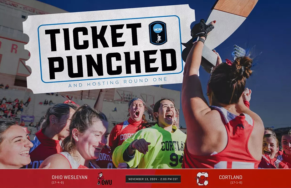 Cortland Field Hockey to Host Ohio Wesleyan in NCAA First Round on Wednesday