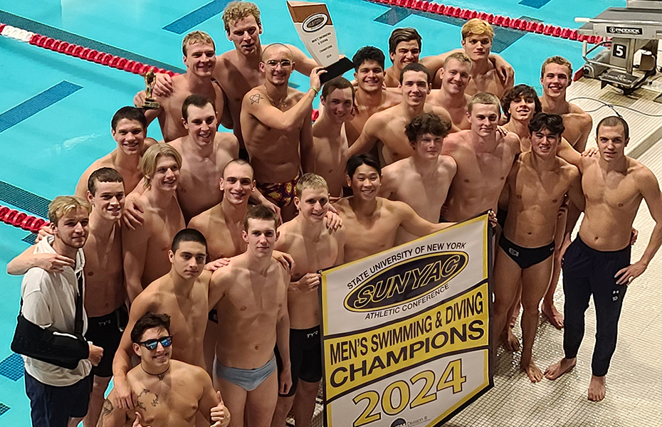 Geneseo Wins 2024 SUNYAC Men's Swimming & Diving Championship