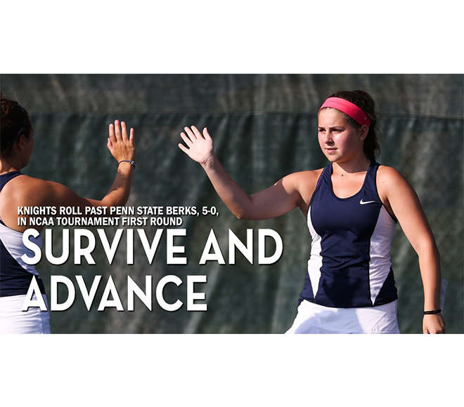 Knights Roll Past Penn State Berks, 5-0, in NCAA Women's Tennis First Round