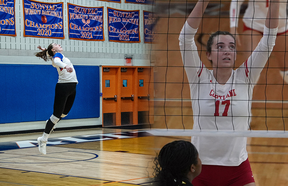 Albrecht and Reilly Honored with SUNYAC Women's Volleyball Weekly Awards