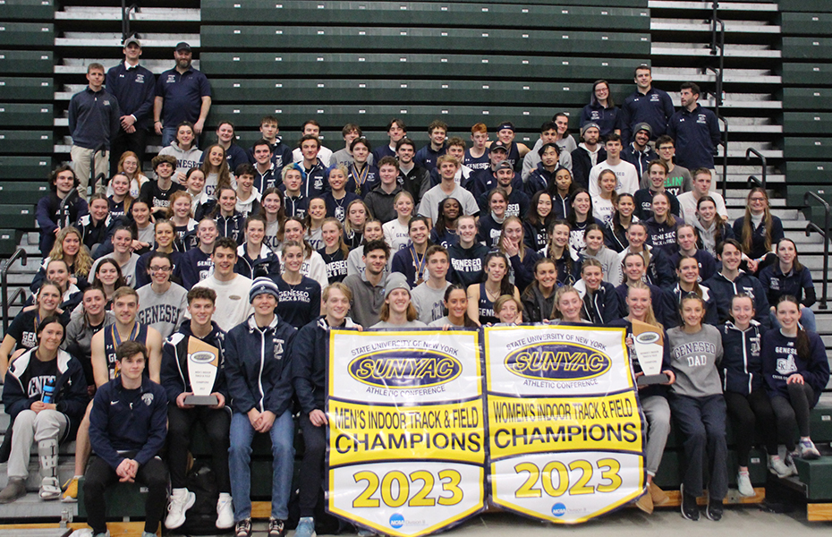 Geneseo wins 2023 SUNYAC Women's Indoor Track & Field Team Title