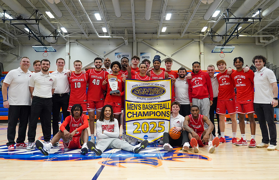 Cortland Wins 2025 SUNYAC Men's Basketball Championship Crown